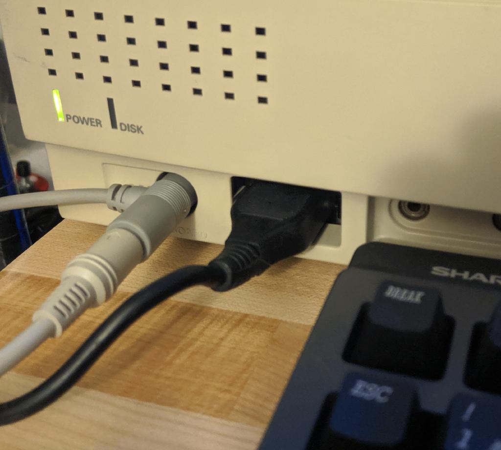 Keyboard plugged into JoyCont plugged into PC-9821